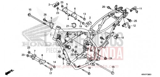 CARROSSERIE DE CHASSIS XR125LEKJ de 2018